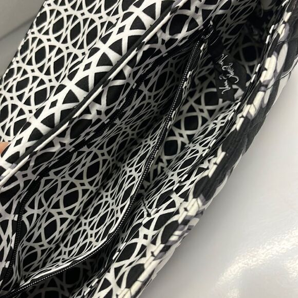 Vera Bradley Night and Day Knot Convertible Shoulder/Clutch Black/Gray/White Bag - Picture 8 of 16